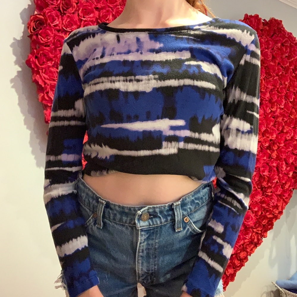 watercolor print top